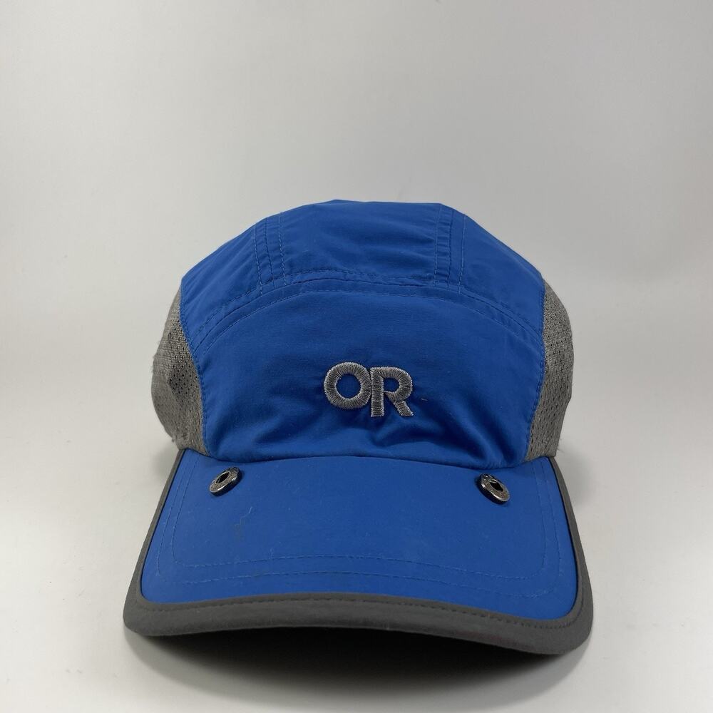 Outdoor Research 5 Panel Sun Runner Hat Unisex Size Medium Strap Back Blue